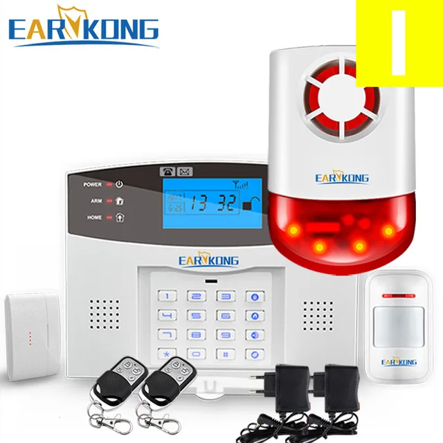 Comfortable Keyboard M2B Wireless GSM alarm system, LCD Screen, For