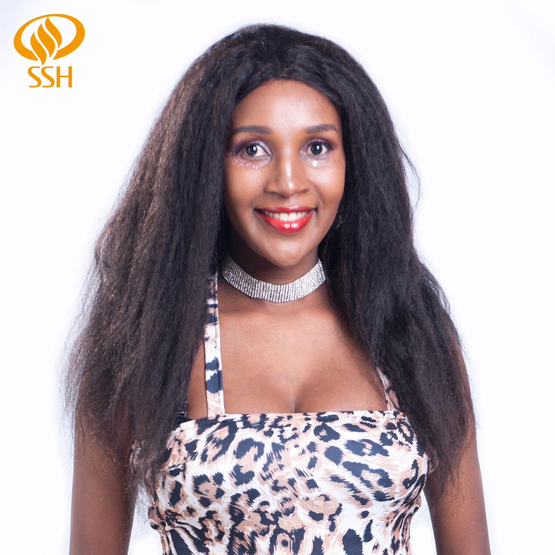

SSH Kinky Straight Remy Hair 360 Lace Frontal Wig With Baby Hair Human Hair Wigs
