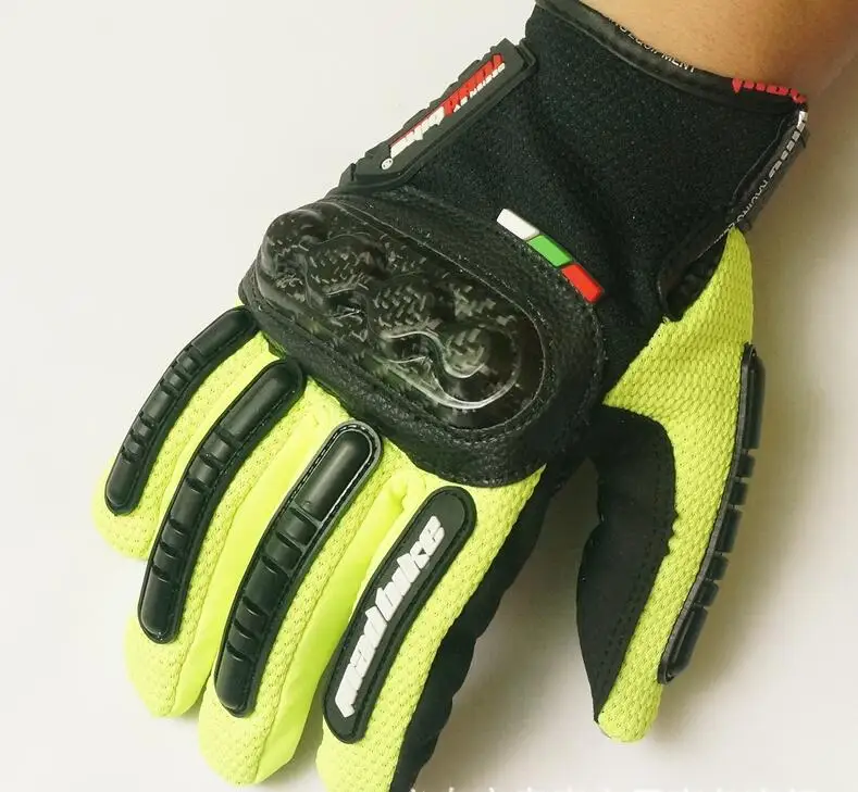 

Free shipping full fingers off-road riding motorcycle gloves new carbon fiber shell touch gloves 3 color 4 size