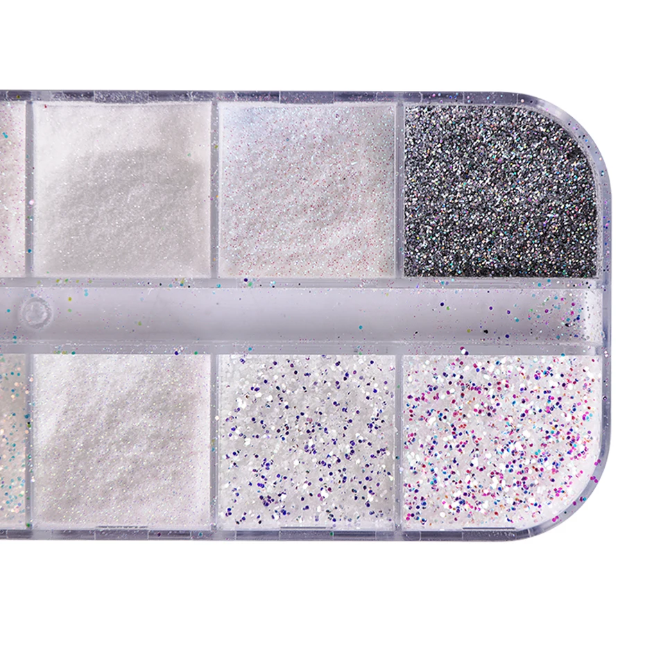 1 чехол для дизайна ногтей Блестящий сахарный порошок Русалка песочное покрытие