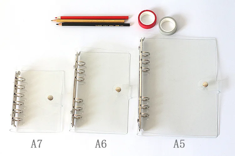 A5 A6 A7 ПВХ 6 отверстий спиральная оболочка Обложка, блокнот дневник блокнот лист Sheel протектор вкладыш