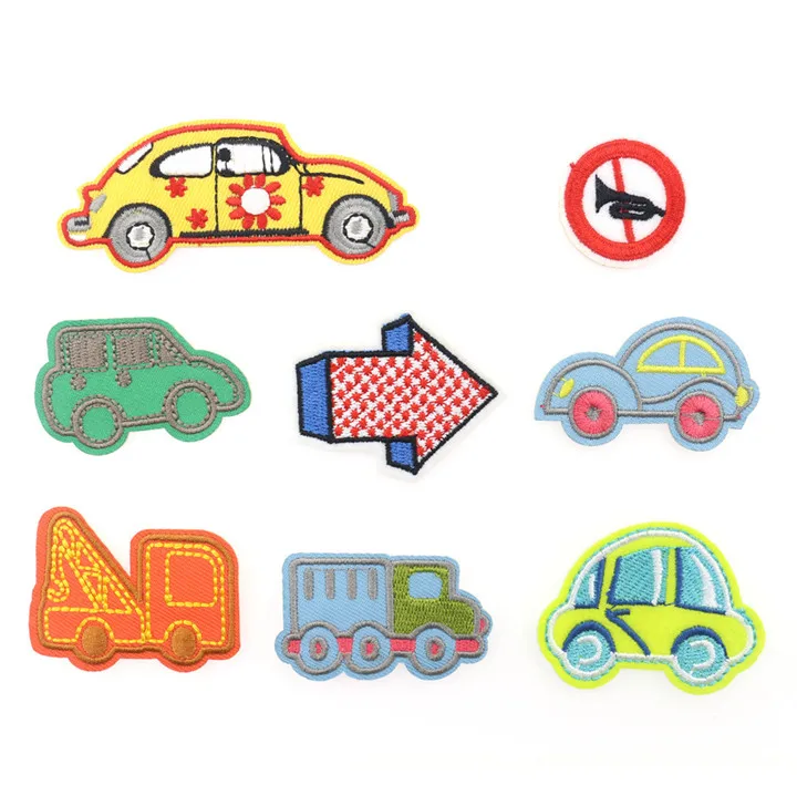 2 Cartoon Stripes Patches For Clothing Applique Embroidery Patch For Clothes Backpack Fabric Patch Ironing Sewing Diy Badges Jackets