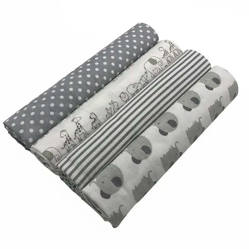 

4pieces/Lot 100% Cotton Newborn Baby Blanket Flannel Receiving Candy colors Baby Bedsheet 102*76CM Baby Bed Sheets