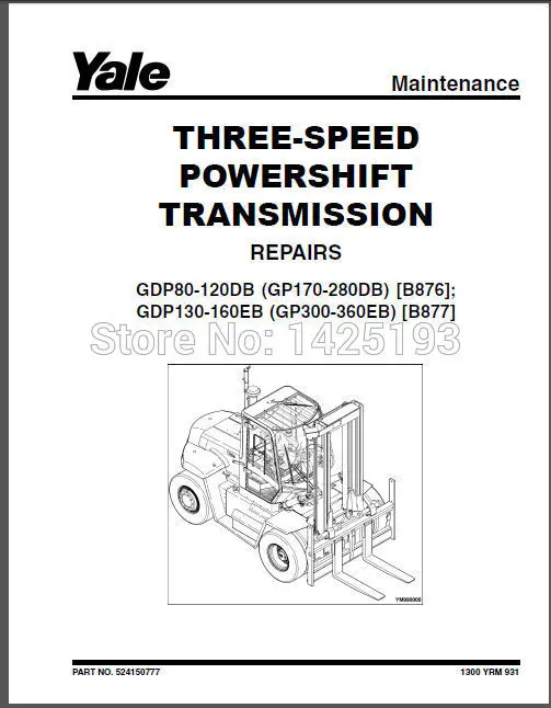 

New Yale Repair Manuals PDF 2019 for EURO
