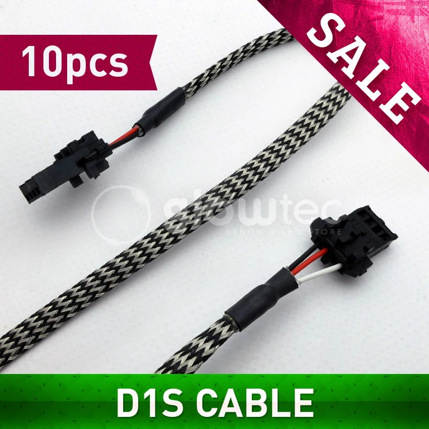 GLOWTEC WHOLESALE 10pcs D1S HID Xenon relay cable Anti-static interference D1R D3C headlihgt light Converter Wire | Автомобили и