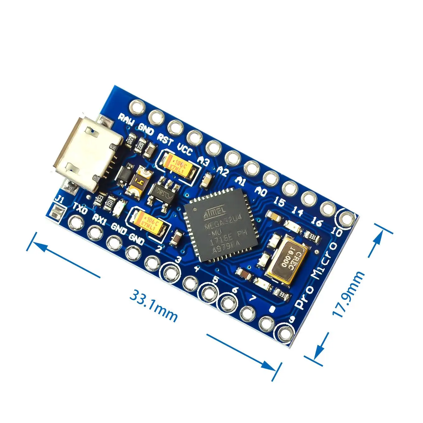 10 шт./лот Новинка Pro Micro для arduino ATmega32U4 5 V/16 МГц модуль с 2 row штыревые для Leonardo 10 шт./лот лучшее качество