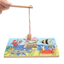 Новинка деревянная Магнитная игра для рыбалки и настольная игра-головоломка детская игрушка