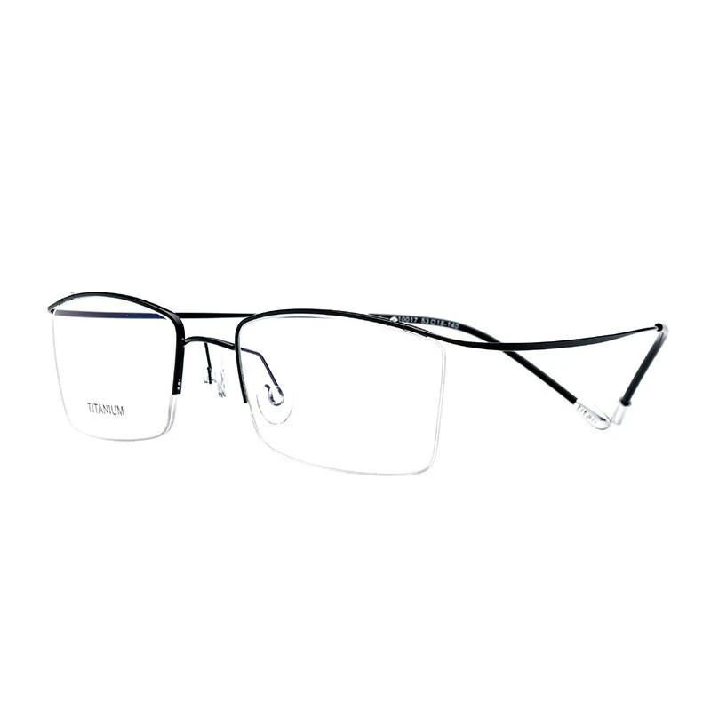 

Viodream Brand frames Ultralight Super Half frame Elastic Pure Titanium optical myopia read Glasses frames Oculos Opticos 10017