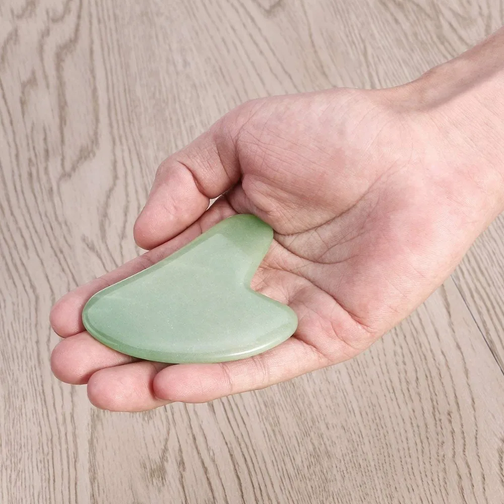 Hand Made Jade Guasha Board Gua Sha Scraping Massage Tool For SPA Acupuncture Therapy Trigger Point Treatment on Face