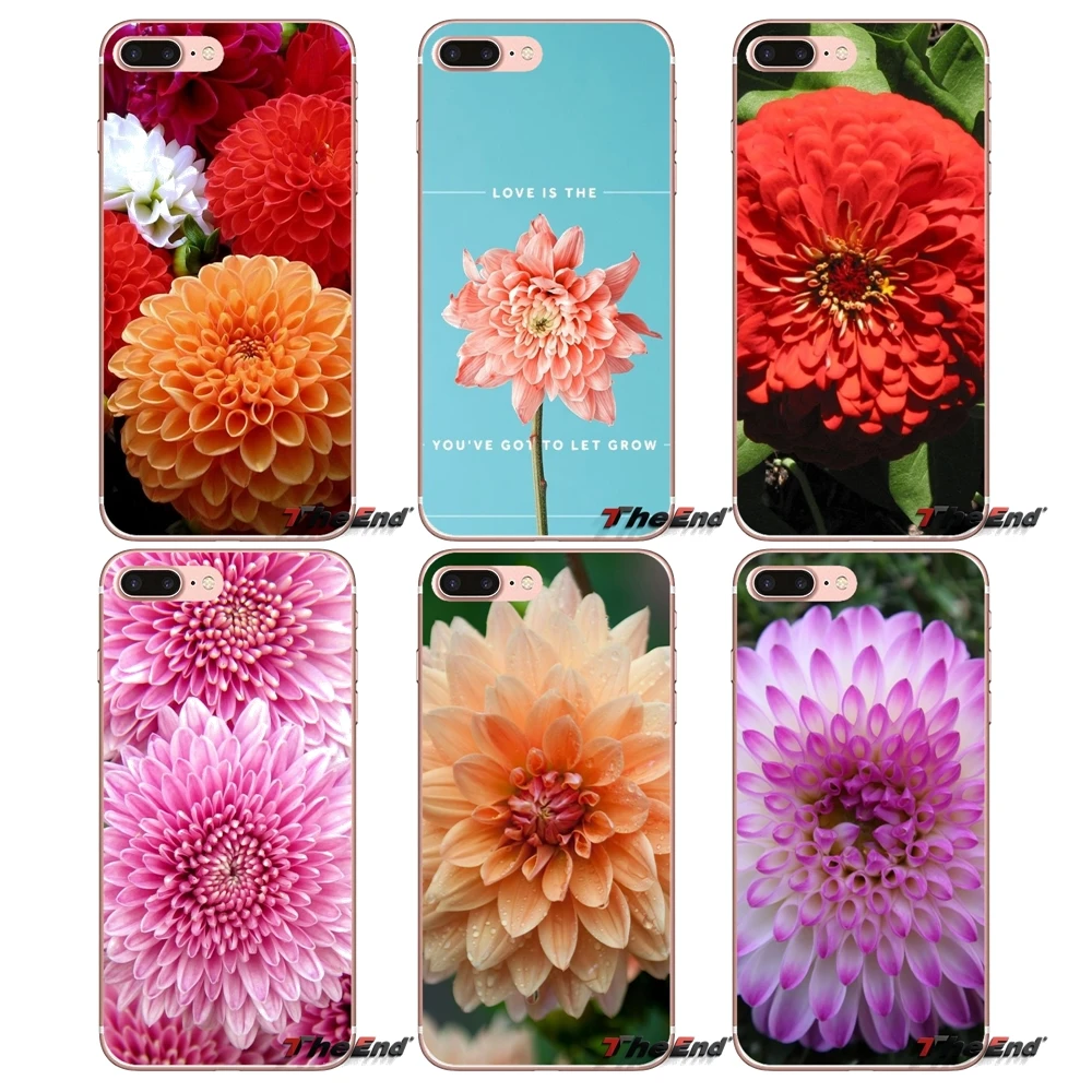 For HTC U11 One M7 M8 A9 M9 M10 E9 Desire 630 530 626 628 816 820 Motorola G G2 G3 Soft Silicone TPU Case Romantic dahlia flower | Мобильные