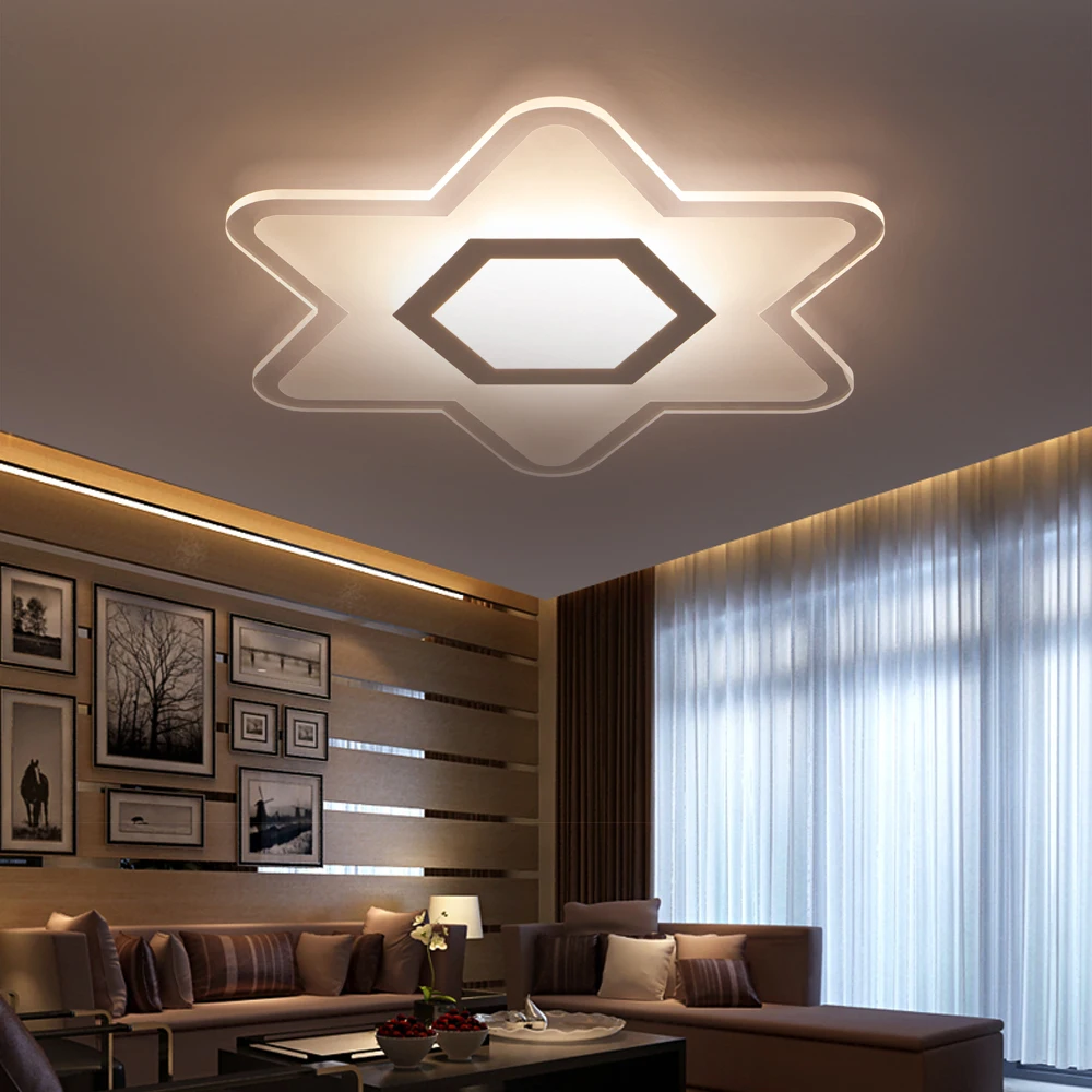 Acquista all'ingrosso online a forma di stella luce di soffitto da ... Plafoniera camera da letto