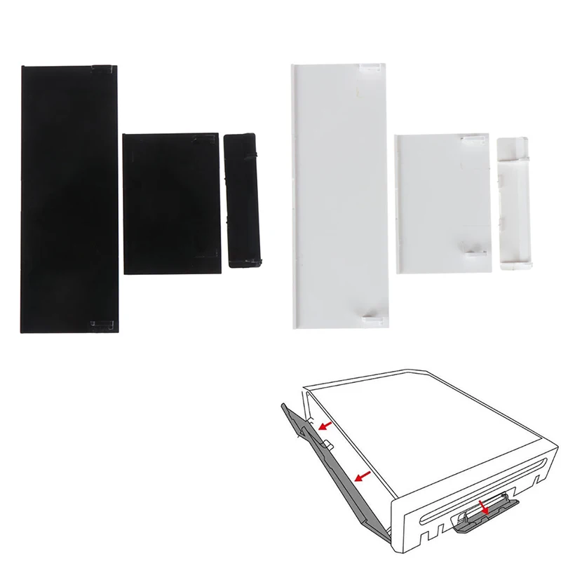 3Pcs/set Memory card door slot cover lids replacement for NS Wii Console