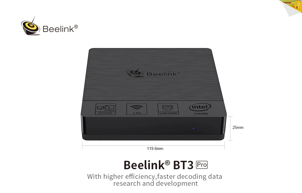 Beelink BT3 pro мини ПК Windows 10 Intel X5-Z8350 4 ядра, 4 Гб Оперативная память 64 Гб HDD настольных компьютеров nuc HTPC разъем HDMI VGA linux