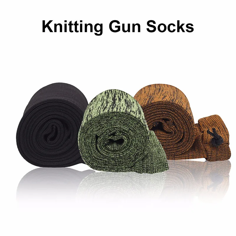 Silicone Treated Gun Sock Polyester Rifle Shotgun Fishing Rod Sock Protection Cover Bag Case Tactical Hunting Shotgun Cover Case16