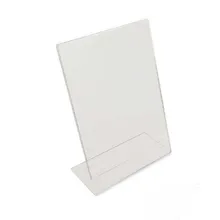 152X203mm Acrylic Plexiglass Photo Frame For Picture, L shaped slanted style,6X8 inch, Transparent Clear