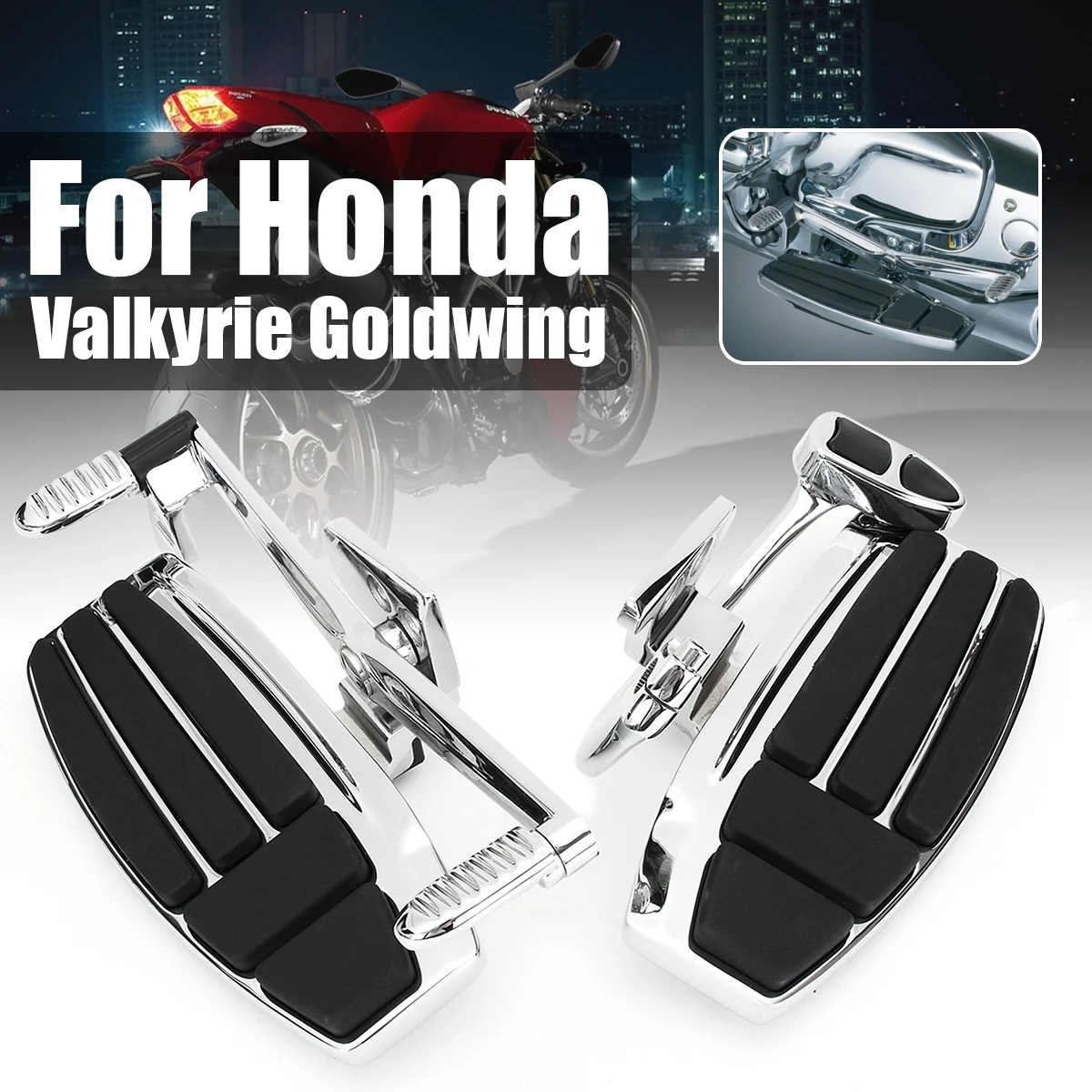 

Aluminum Alloy Driver Front Motorbike Foot Board Peg for Honda Valkyrie 1800 2014-2015 Goldwing GL1800 2001-2016 F6B 2013-2016