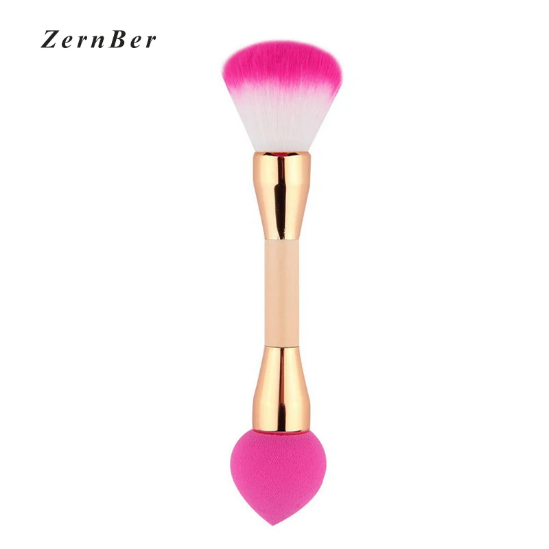 2017 New 1Pcs Makeup Double end Brush Powder Puff Sponge Applicator