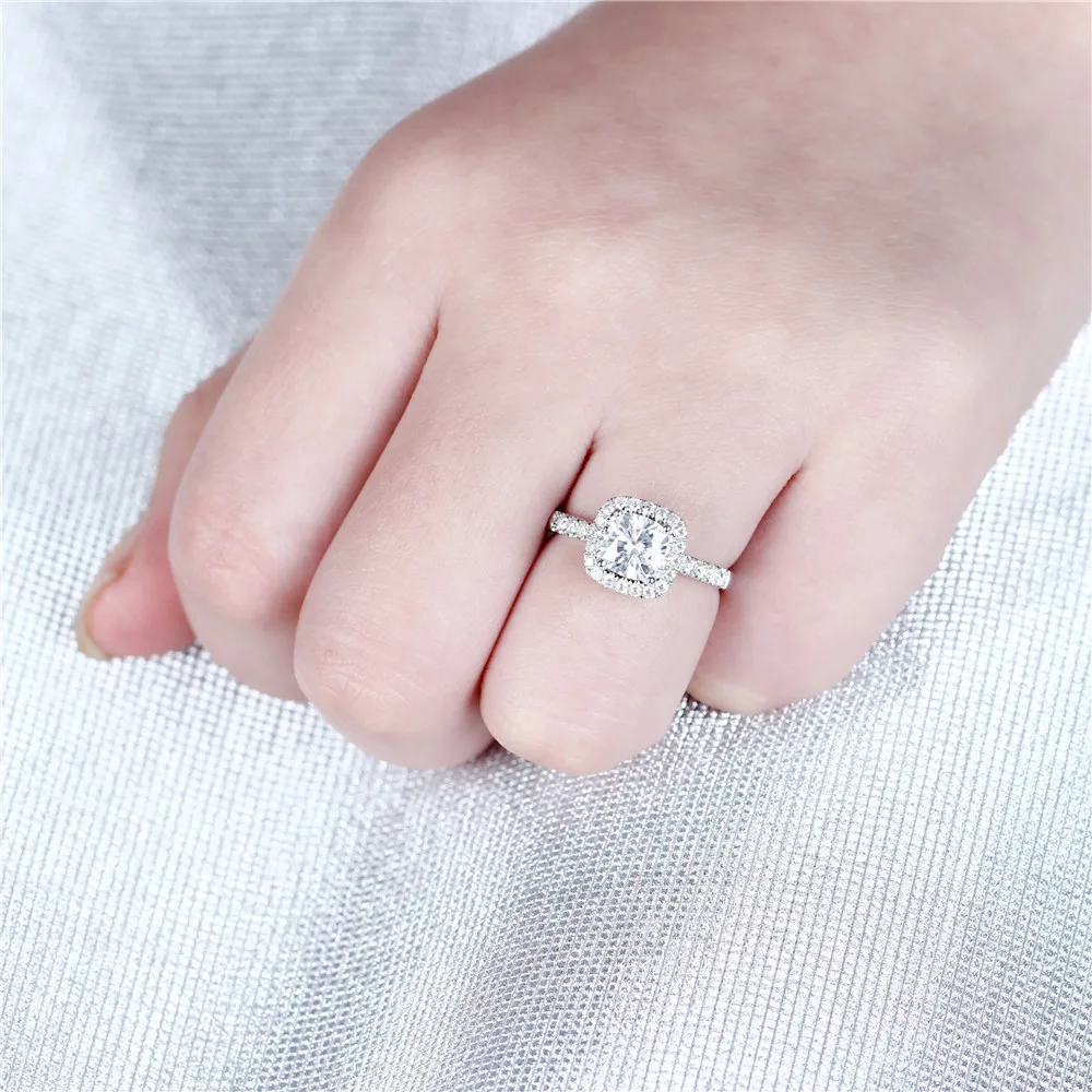 moissanite engagement ring- cushion cut (3)
