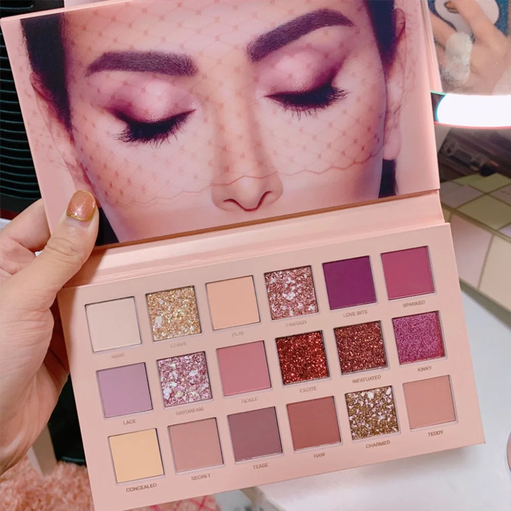 

2019 Beauty INS Same Style 18 Colors Eye Shadow Makeup Pearl Metallic Eyeshadow Palette Make Drop Shipping palette maquillage LE