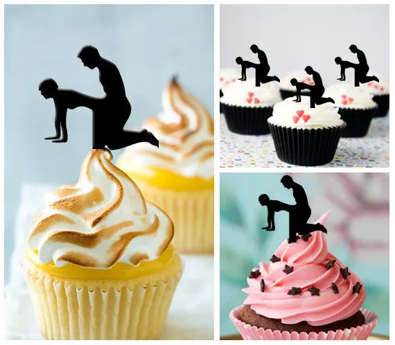 

sex Silhouette Cupcake Toppers food Picks bridal shower Bachelorette Party wedding birthday toothpicks decor