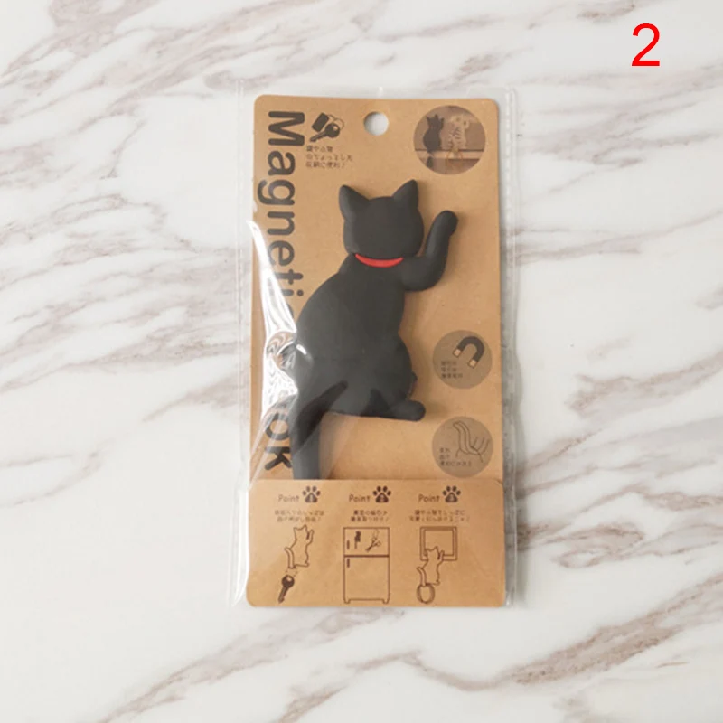 

Cat Shape Magnetic Wall Mount Keys Hook Fridge Magnet Hanging Hook Door Decor QJS Shop