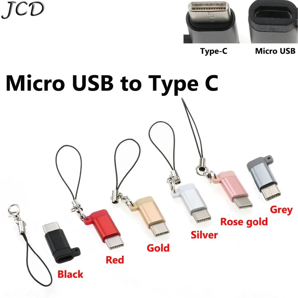 

JCD 1pc Micro USB Female to Type C 3.1 Male OTG Cable Adapter Charge&Data Sync USB C Converter for Samsung S8 for Huawei P20 P10