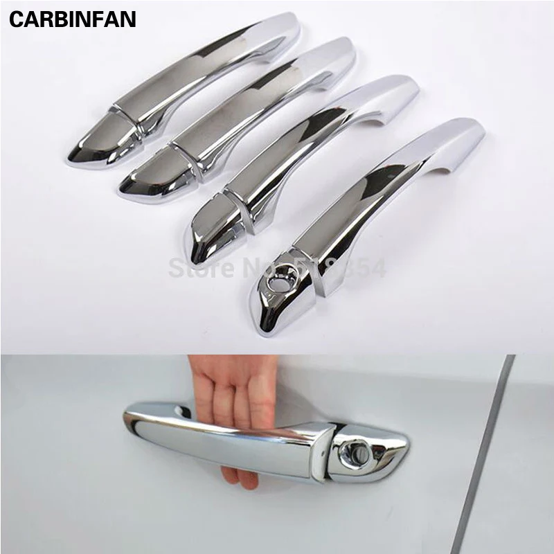 

FIT FOR 2016 2017 HYUNDAI ELANTRA AVANTE CHROME DOOR HANDLE COVER TRIM MOLDING CATCH OVERLAY GARNISH CAP CUP PROTECTOR 8PCS/SET