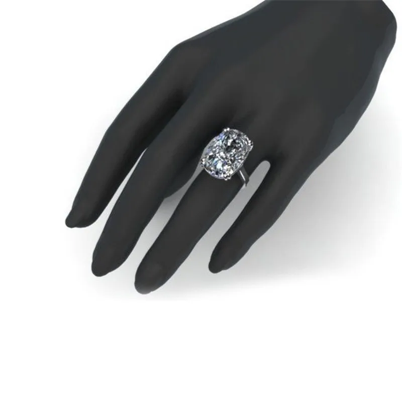 Роскошные большие овальные кольца с кристаллами CZ для женщин, свадебные Подвески серебряного цвета, кольца для помолвки, модные ювелирные изделия anillos