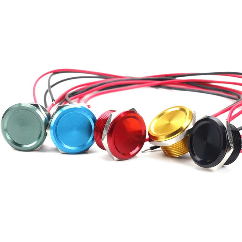 

25mm aluminium anodized piezo switch (Rohs,CE) 5color waterproof IP68 pushbutton switch