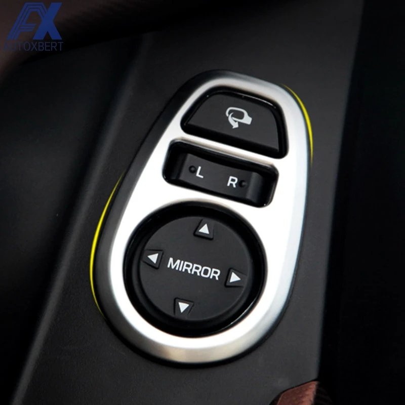 AX Chrome Rear View Side Mirror Adjustment Panel Switch Button Knob