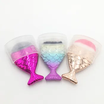 

2019 New Mermaid Shape Nail Brush Powder Blush Makeup Cosmetics Fish Brush Nailart Decorations Accessories Tools Dropshipping