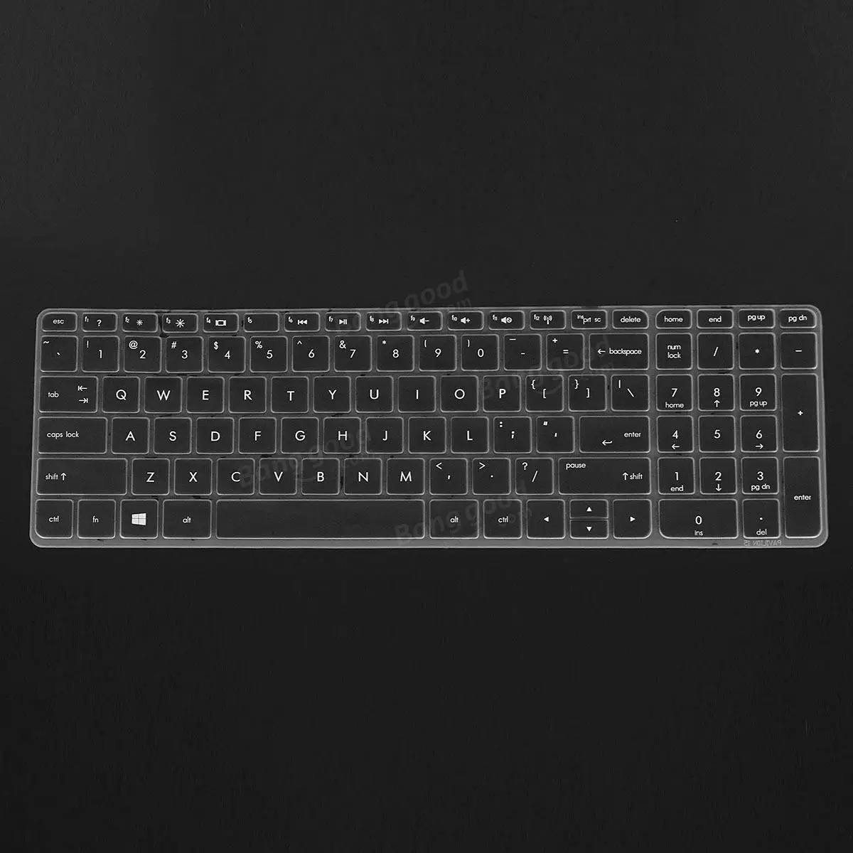 Transparent/Black/Blue/Purple/Rose Red Notebook Keyboard Protector Keyboard Cover for HP Pavilion 15