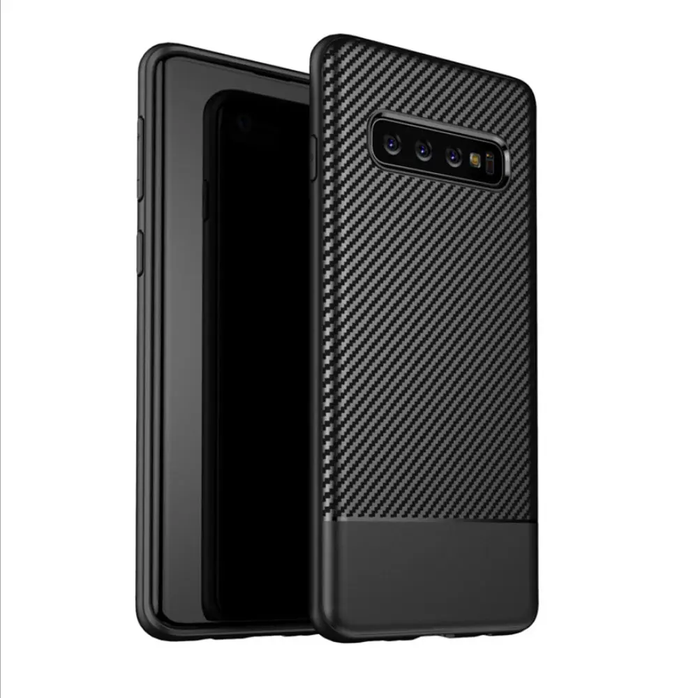 Case for Samsung s10 Mobile Phone Galaxy Plus Protective Cover Lite Silicone Sleeve Carbon Fiber Soft Shell | Мобильные телефоны и