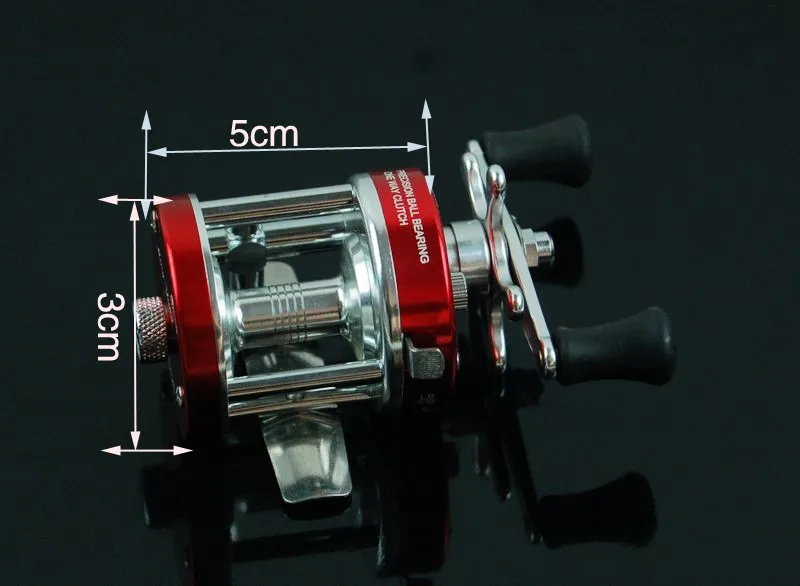 CL25 барабан для подледной рыбалки, катушка для Baitcast, металлические катушки, снасти, одностороннее сцепление, 2 ШАРИКОПОДШИПНИКА