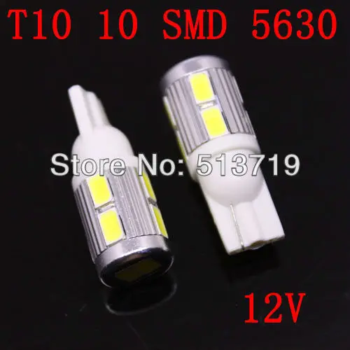 

T10 LED Bulb W5W 10 5630 5W Automobile Marker Lamp Car Reading Rear Light License Plate Light Door Light Sensor Car Acessorios