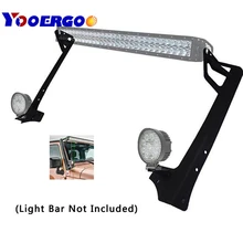 2007-2018 for Jeep Wrangler JK JKU Windshield Mounting Bracket W/Lower Corner Brackets for 50″ 52″ Inch LED Light bar