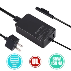 15V 4A 65W AC Adapter Tablet Charger For Microsoft Surface Pro 3 4 1706 Laptop Power Supply For Surface Book Core i5 Model 1705