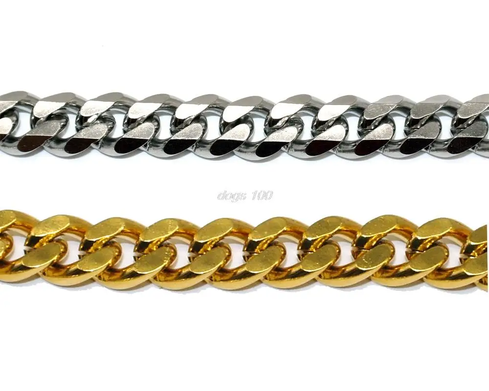 3 мм Диаметр крепкий серебристый золотой хромированный стальной металлический дроссель ошейник для дрессировки собак ошейники для собак