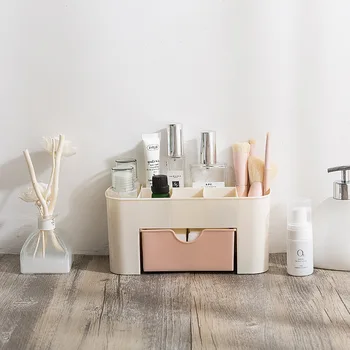 

Big Makeup Organizer Box Jewelry Necklace Nail Polish Earring Plastic Makeup Box Home Desktop Organizer For Cosmetics
