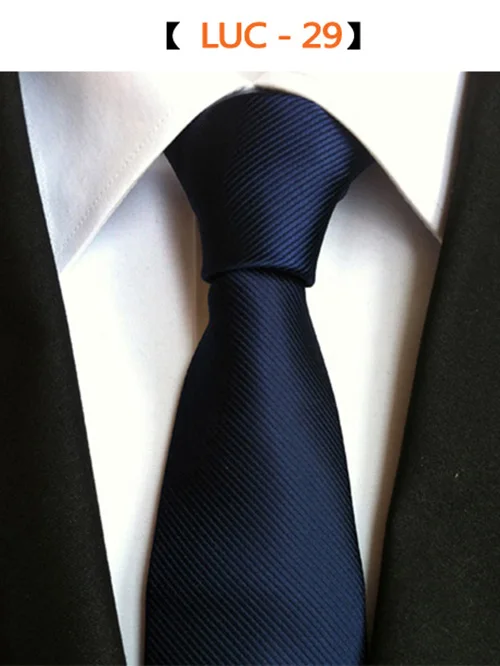 75 стилей, 8 см широкие деловые галстуки для мужчин, синие оранжевые красные розовые Черные Серые жаккардовые тканые свадебные галстуки, шелковый галстук Gravata - Цвет: TK-LUC29