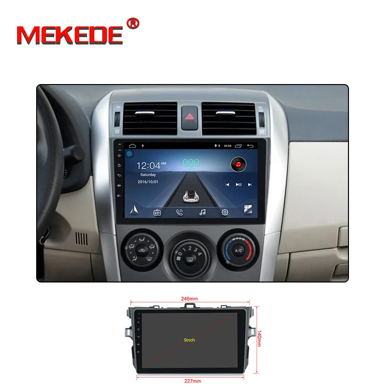 Perfect MEKEDE Car multimedia player Radio stereo Car Android 8.1 For toyota corolla 2007-2011 with Navigation Stereo  (No dvd) WIFI BT 5