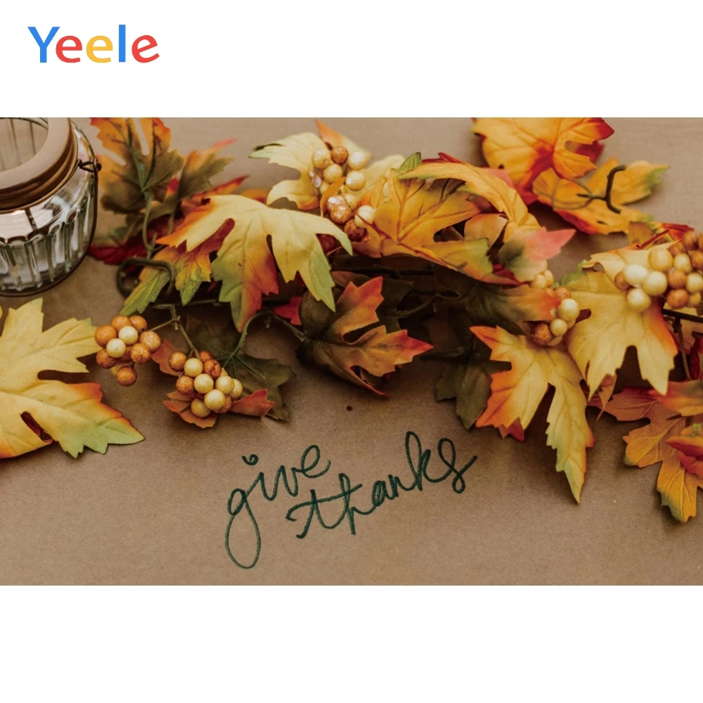 

Yeele Thanksgiving Yellow Maple Leaves Wallpaper Photography Backdrops Personalized Photographic Backgrounds For Photo Studio