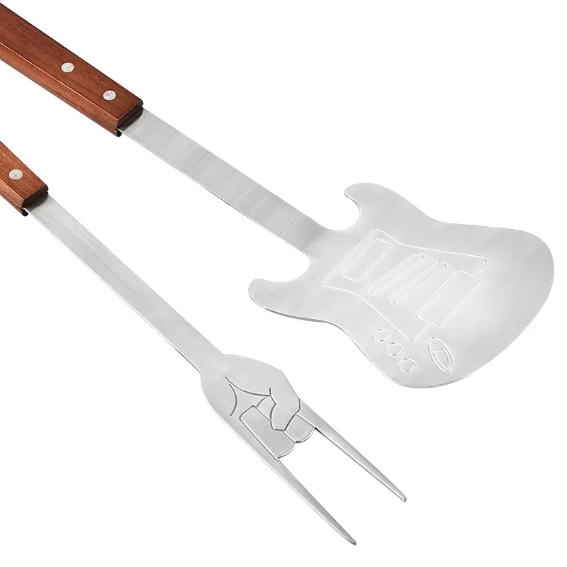 Manufacturer Direct Sale Guitar Type Barbecue Fork Shovel Barbecue Tool
