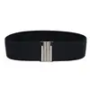 Silver Buckle Wide Stretch Belt