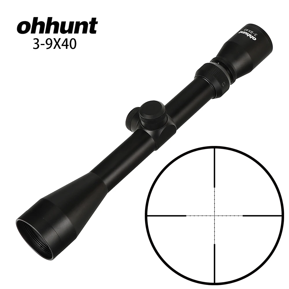 Ohhunt 3-9X40 охотничьи прицелы для стрельбы тусклый полированный финишный мелкий Mil точечный оптический прицел распродажа