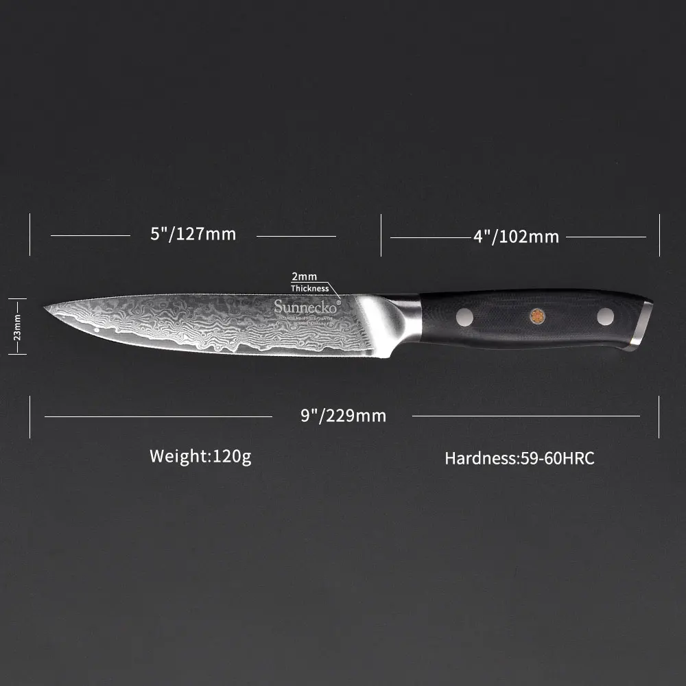 SUNNECKO 2018 3 шт. 8 &quotChef 5&quot Santoku 5 &quotнабор ножей из дамасской стали VG10 Core японские