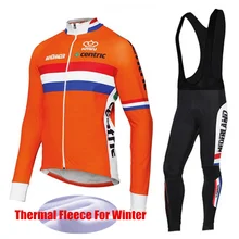 National team Cycling Clothing Winter Sets Long Sleeve Thermal Fleece Cycling Jersey Men Bicycle Mtb Maillot Ciclismo invierno