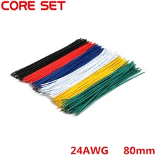 100 шт./лот оловянный Макет соединительный кабель 80 мм 24AWG для Arduino 6 цветов гибкий двухконцевой ПВХ провод электронный