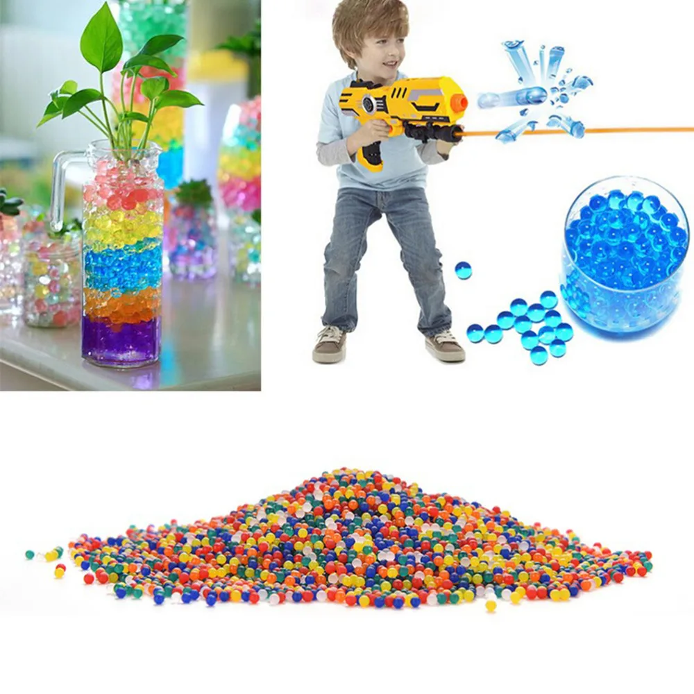 

2000 Pcs/packet Colorful Orbeez Soft Crystal Water Paintball Water Bullet Grow Water Beads Grow Balls Water Gun Toy