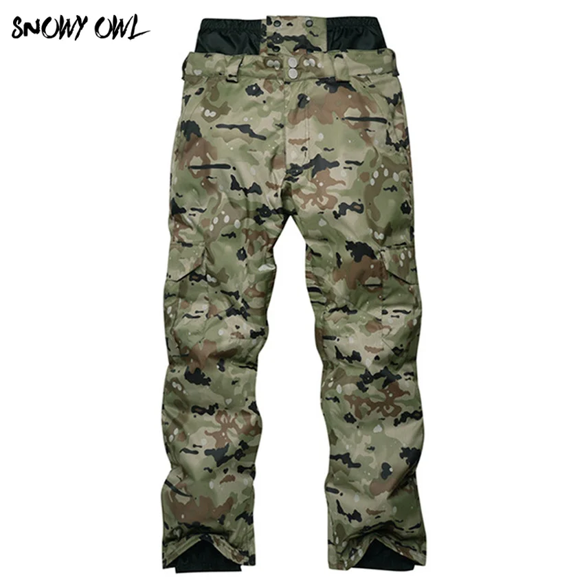 Camouflage Ski Pant Men High Waist Waterproof Snowboard Pant Ski